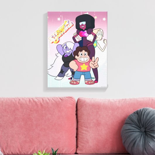 Steven Universe | Crystal Gem Group Pose Leinwanddruck (Insitu (Wohnzimmer))