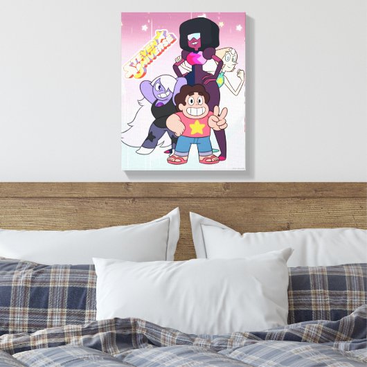 Steven Universe | Crystal Gem Group Pose Leinwanddruck (Insitu (Schlafzimmer))