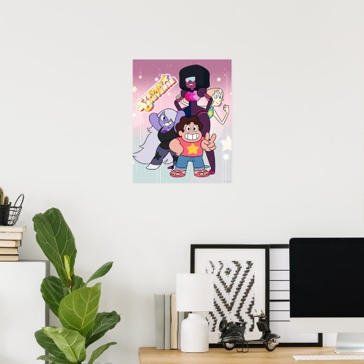 Steven Universe | Crystal Gem Group Pose Poster (Heimbüro)