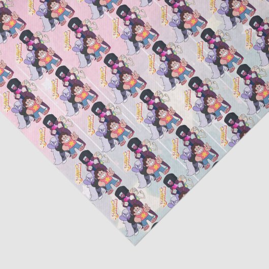 Steven Universe | Crystal Gem Group Pose Seidenpapier (Ausschnitt)