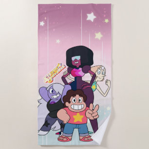 Steven Universe Crystal Gem Group Pose Strandtuch