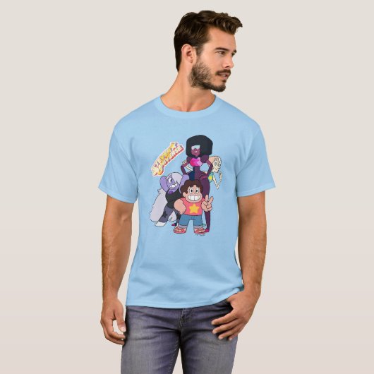 Steven Universe | Crystal Gem Group Pose T-Shirt (Vorne ganz)