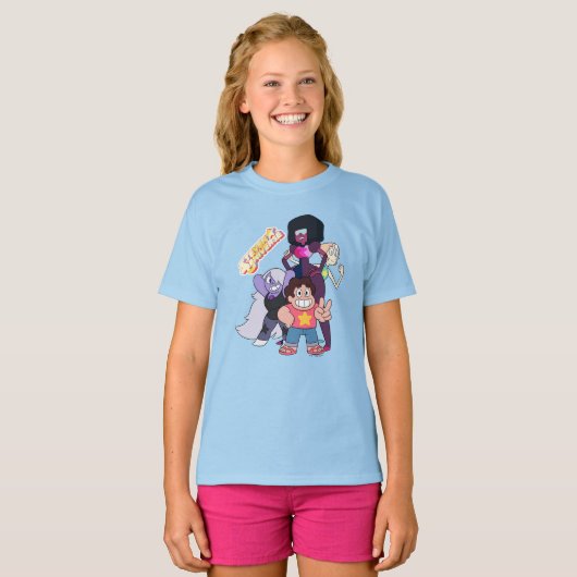Steven Universe | Crystal Gem Group Pose T-Shirt (Vorne ganz)