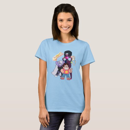 Steven Universe | Crystal Gem Group Pose T-Shirt (Vorne ganz)