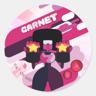 Steven Universe   Garnet Character Graphic Runder Aufkleber