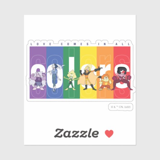 Steven Universe - Liebe kommt in allen Farben Aufkleber (Blatt)