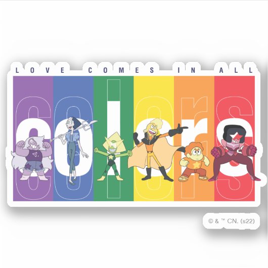 Steven Universe - Liebe kommt in allen Farben Aufkleber (Vorderseite)
