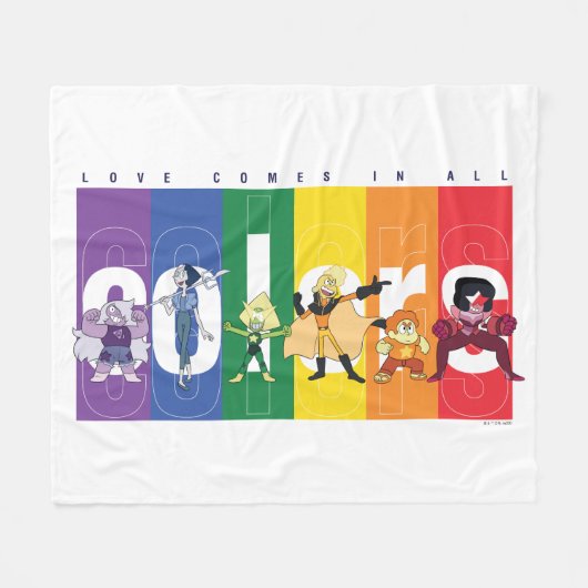 Steven Universe - Liebe kommt in allen Farben Fleecedecke (Vorderseite (Horizontal))