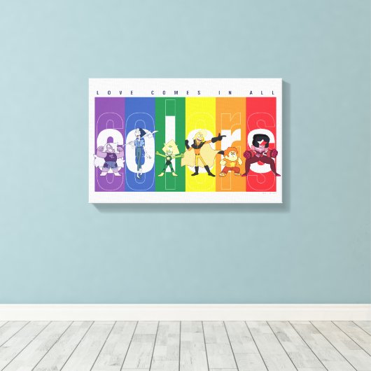 Steven Universe - Liebe kommt in allen Farben Leinwanddruck (Insitu (Holzboden))