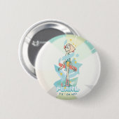 Steven Universe | Pearl Character Graphic Button (Vorne & Hinten)
