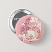 Steven Universe | Rose Quartz Illustration Button (Vorne & Hinten)