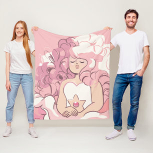 Steven Universe Rose Quartz Illustration Fleecedecke