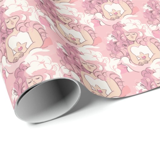 Steven Universe | Rose Quartz Illustration Geschenkpapier (Rolleneckpunkt)