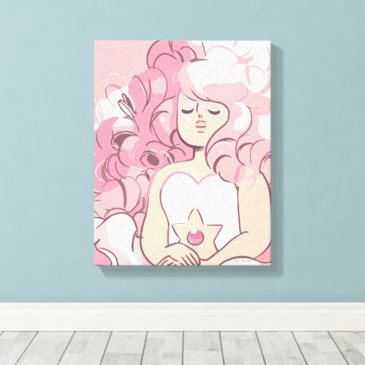 Steven Universe | Rose Quartz Illustration Leinwanddruck (Insitu (Holzboden))
