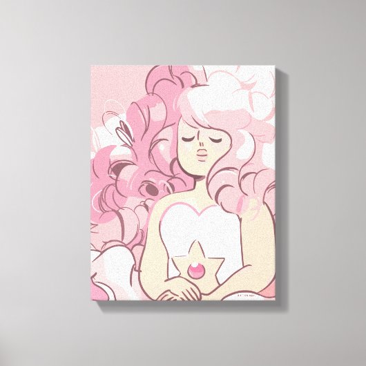 Steven Universe | Rose Quartz Illustration Leinwanddruck (Vorderseite)