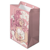 Steven Universe | Rose Quartz Illustration Mittlere Geschenktüte (Rückseite Schrägansicht)
