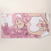 Steven Universe | Rose Quartz Illustration Strandtuch (Vorderseite)
