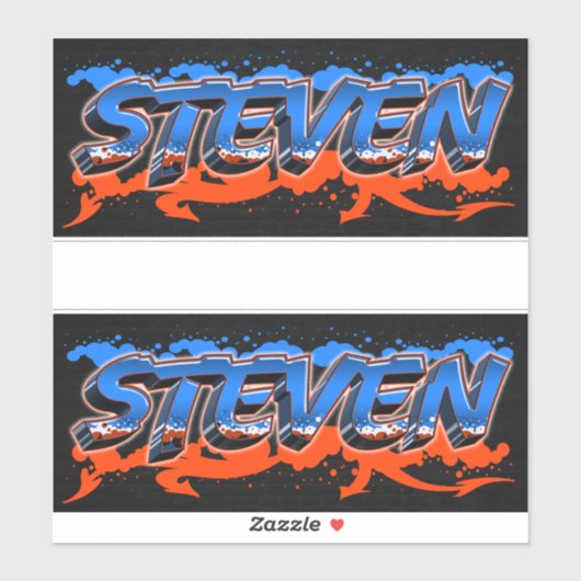 Steven Vorname Name Graffiti Aufkleber Sticker (Blatt)