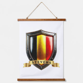 Stevens Belgium National Heritage Schild Wandteppich Mit Holzrahmen