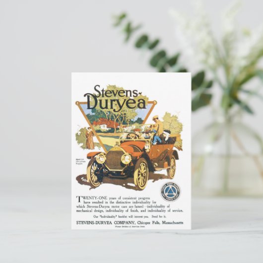 Stevens Duryea Company Postkarte (Stehend Vorderseite)