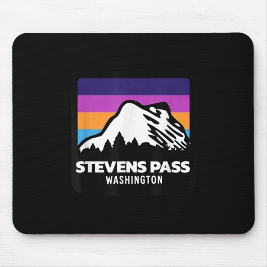 Stevens Pass Washington Mountain Skifahren Snowboa Mousepad (Vorne)