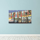 Stevens Point, Wisconsin - Große Buchstabenszenen Leinwanddruck (Insitu (Holzboden))