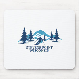 Stevens Point Wisconsin Ski Resort Skifahrer _1 Mousepad