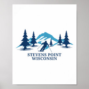 Stevens Point Wisconsin Ski Resort Skifahrer _1 Poster