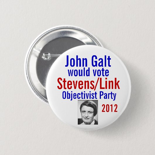 Stevens/Verbindung Objectivist Pary 2012 Button (Vorne & Hinten)