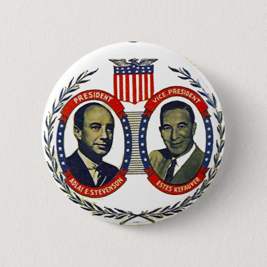 Stevenson, Kefauver jugate - Knopf Button (Vorderseite)