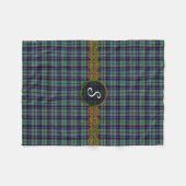Stevenson Monogramm-Tartan Fleecedecke (Vorderseite (Horizontal))