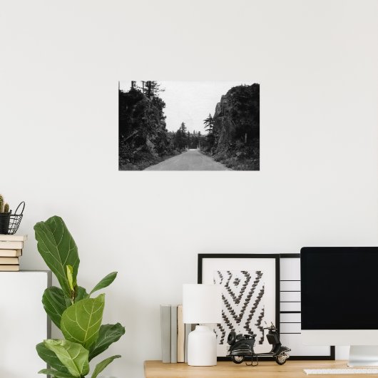 Stevenson Pass, WA View North Bank Highway Poster (Heimbüro)