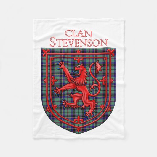 Stevenson Tartan Scottish Plaid Lion Rampant Fleecedecke (Vorderseite)