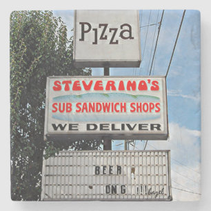 Steverino's, Athen, Georgien, Marmorstein-Unterset Steinuntersetzer