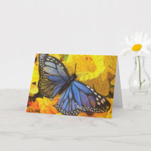 Steve's Blue Butterfly Karte