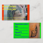 Steves die Visitenkarte Tätowierung Terminkarte (Vorne/Hinten)