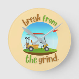 Steves Golf Cart BFTG Clock Runde Wanduhr