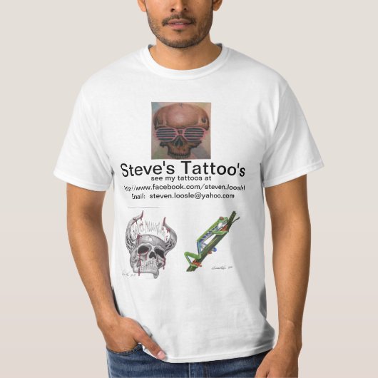 Steves Promo-Shirt Tätowierung T-Shirt (Vorderseite)