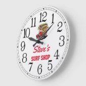 Steves Surfshop Woody Large Clock Große Wanduhr (Winkel)