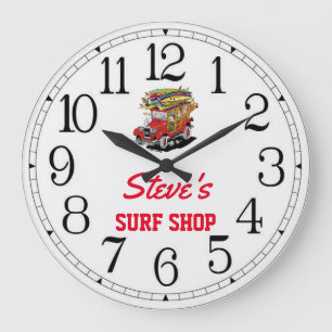 Steves Surfshop Woody Large Clock Große Wanduhr