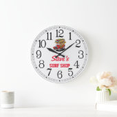 Steves Surfshop Woody Large Clock Große Wanduhr (Zuhause)