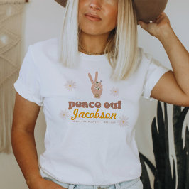 STEVIE Retro Peace Out Bridge Junggeselinnen-Absch T-Shirt