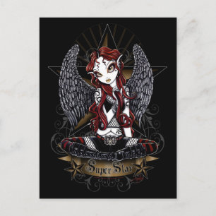 Stevie Tattooed Rock Star Angel Postcard Postkarte
