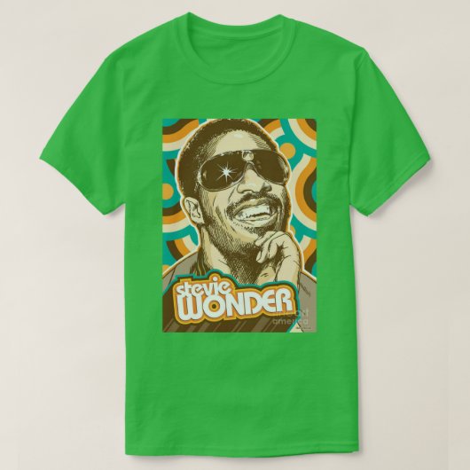 Stevie Wonder Design Hochwertiges Design 1 T-Shirt (Design vorne)