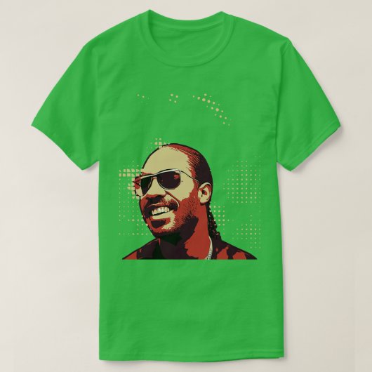 Stevie Wonder Vintage Poster T-Shirt (Design vorne)