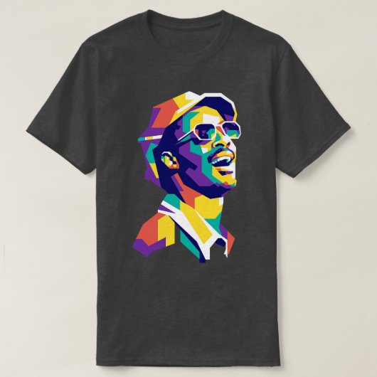 Stevie Wonder WPAP Limit Colour Pillow T-Shirt (Design vorne)
