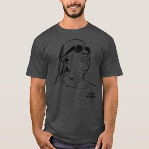 Stevie Wonder zeichnend Linie T-Shirt