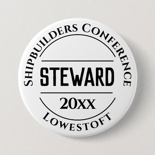Steward Abzeichen Button (Vorderseite)