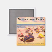 Steward Beach, Galveston, Texas Magnet (Vorderseite/Rückseite)