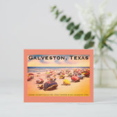 Steward Beach, Galveston, Texas Postkarte (Stehend Vorderseite)